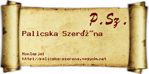 Palicska Szeréna névjegykártya